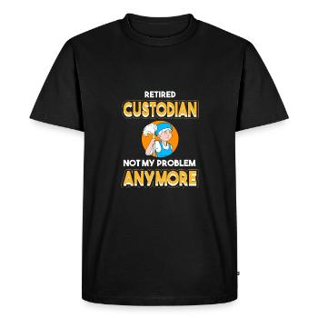 Gardien d’école - T-shirt Premium bio Homme - noir - Devant - Nico (187cm)