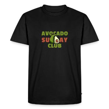 Avocado Sunday Club - Design culinaire tendance - T-shirt Premium bio Homme - noir - Devant - Nico (187cm)