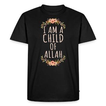 Allah Islam Musulman Mohammed Coran Le cadeau de La Mecque - T-shirt Premium bio Homme - noir - Devant - Nico (187cm)