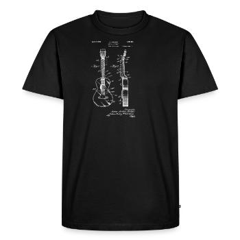 Electric Guitar Sketch Guitarist Gift Musician - Men's Premium Organic T-Shirt - black - Front - Nico (187cm)