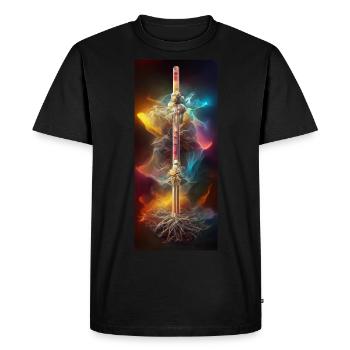 As d’épées - T-shirt Premium bio Homme - noir - Devant - Nico (187cm)