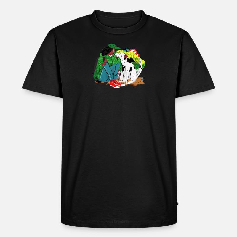 Beste Freund - Männer Premium Bio T-Shirt - Schwarz