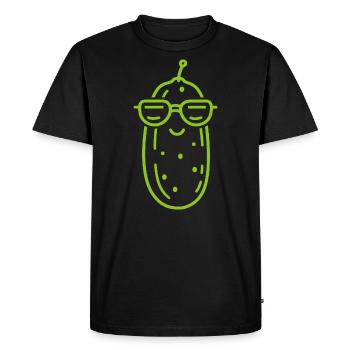 Cornichon - T-shirt Premium bio Homme - noir - Devant - Nico (187cm)