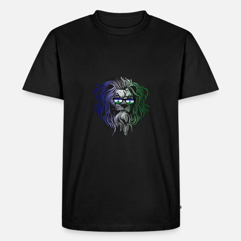 Lesotho - Männer Premium Bio T-Shirt - Schwarz