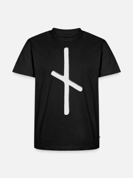 Futhark Runic Alphabet Nautiz - Men's Premium Organic T-Shirt - black
