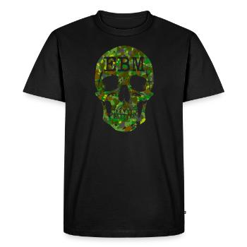 Crâne EBM Camo - T-shirt Premium bio Homme - noir - Devant - Nico (187cm)