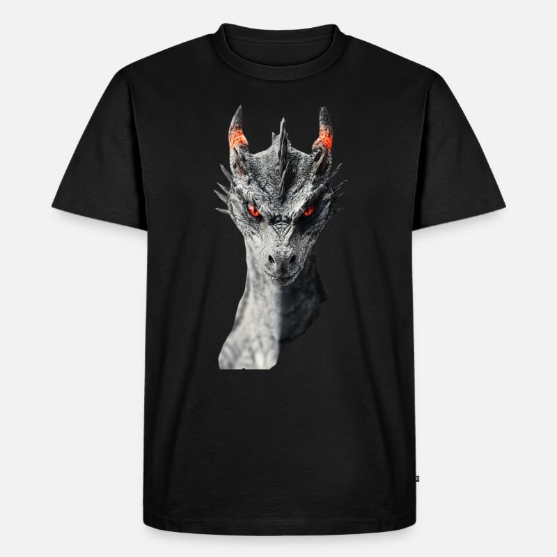 Drachen - Männer Premium Bio T-Shirt - Schwarz