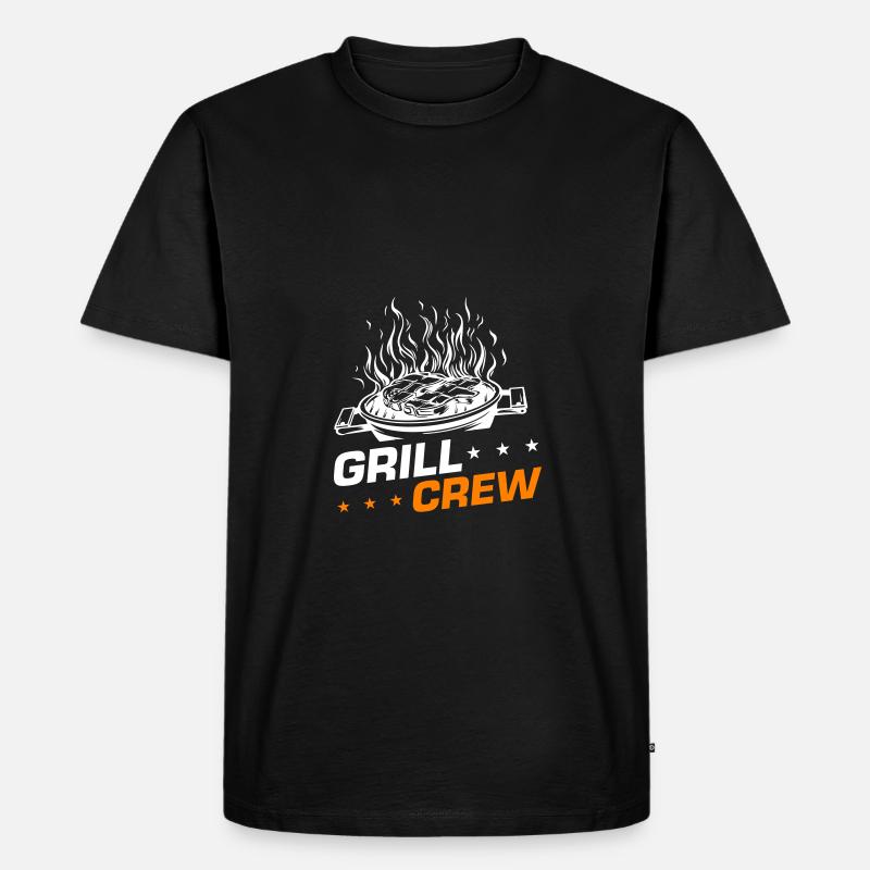 Grill Crew Grillen - Männer Premium Bio T-Shirt - Schwarz