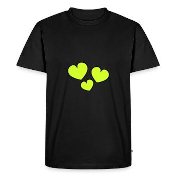 I LOVE YOU. I LOVE YOU. LOVE. LOVE. HEART - Men's Premium Organic T-Shirt - black - Front - Nico (187cm)