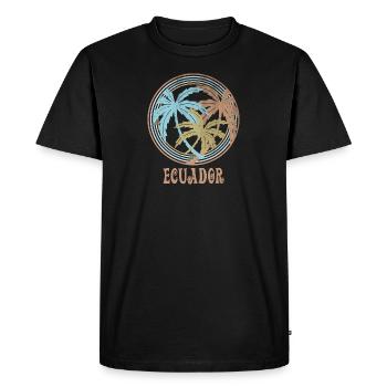 Équateur - T-shirt Premium bio Homme - noir - Devant - Nico (187cm)