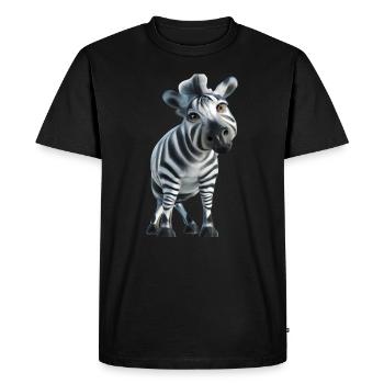 Cute zebra design - Men's Premium Organic T-Shirt - black - Front - Nico (187cm)