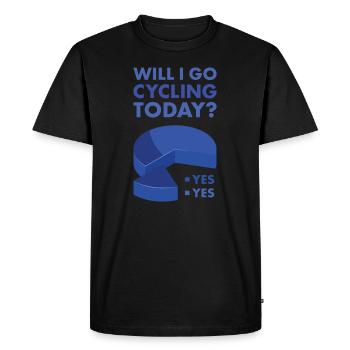 Sport Will I Go Cycling Today Cycling - Men's Premium Organic T-Shirt - black - Front - Nico (187cm)