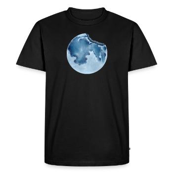Lune brisée - T-shirt Premium bio Homme - noir - Devant - Nico (187cm)