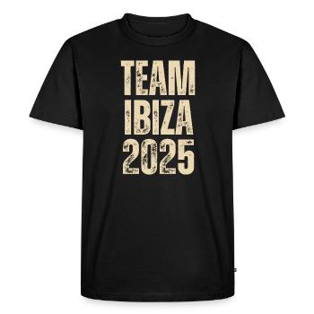 TEAM IBIZA 2025 - Men's Premium Organic T-Shirt - black - Front - Nico (187cm)