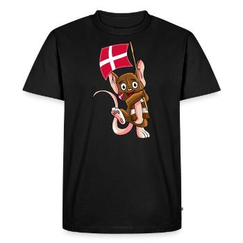 Danemark Fan Mouse - T-shirt Premium bio Homme - noir - Devant - Nico (187cm)
