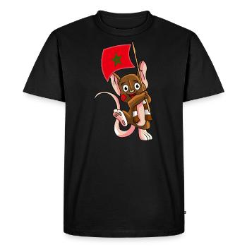Maroc Fan Souris - T-shirt Premium bio Homme - noir - Devant - Nico (187cm)