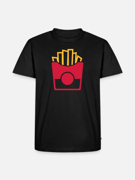 Pommer Frites - Männer Premium Bio T-Shirt - Schwarz