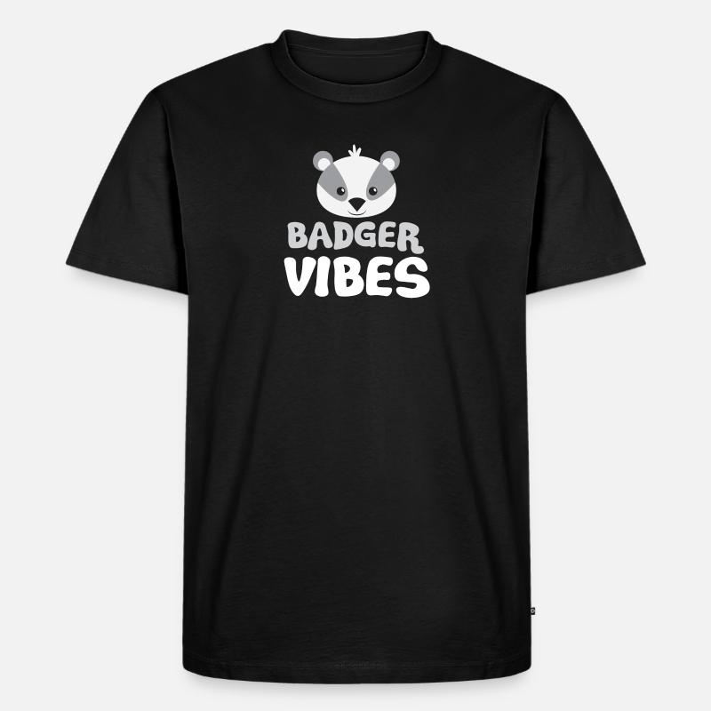 Vibrations de blaireau - T-shirt Premium bio Homme - noir