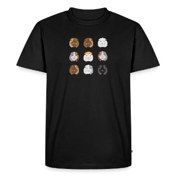 Neuf visages de cobayes - T-shirt Premium bio Homme - noir - Devant - Nico (187cm)