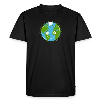 Planète timide TERRE - T-shirt Premium bio Homme - noir - Devant - Nico (187cm)