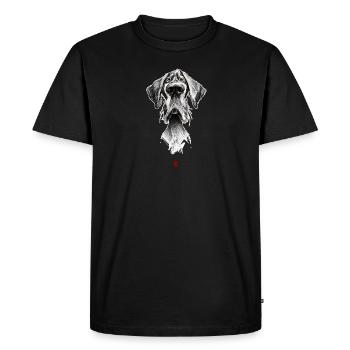 Sketchy Dog - Men's Premium Organic T-Shirt - black - Front - Nico (187cm)