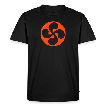 Croix basque extrudé - T-shirt Premium bio Homme - noir - Devant - Nico (187cm)