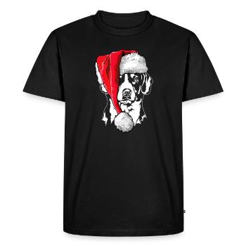 Santa Entlebucher Chien de montagne Signes de Noël - T-shirt Premium bio Homme - noir - Devant - Nico (187cm)