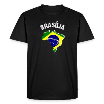 Brésil - T-shirt Premium bio Homme - noir - Devant - Nico (187cm)