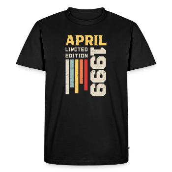April 1999 - Birthday gift April 1999 April - Men's Premium Organic T-Shirt - black - Front - Nico (187cm)