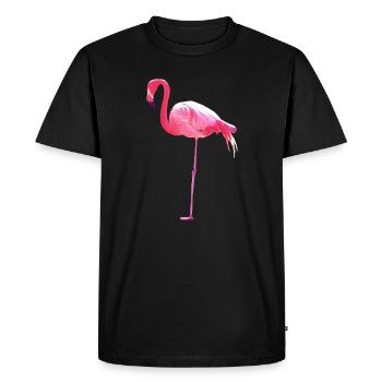 Flamant rose - T-shirt Premium bio Homme - noir - Devant - Nico (187cm)