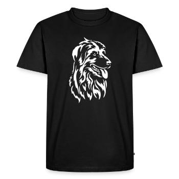 Berger des Pyrénées Kopf "Black Edition" - Men's Premium Organic T-Shirt - black - Front - Nico (187cm)