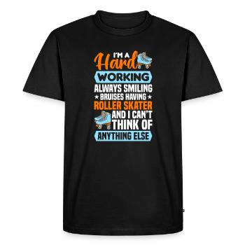 Roller Skate Design - Men's Premium Organic T-Shirt - black - Front - Nico (187cm)