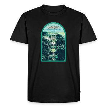 Lamego, Sanctuary of Our Lady of Remedies - Men's Premium Organic T-Shirt - black - Front - Nico (187cm)