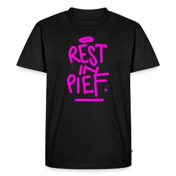 REPOS À PIEF (R.I.P.) - T-shirt Premium bio Homme - noir - Devant - Nico (187cm)