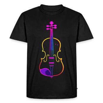 Violin Lineart - Men's Premium Organic T-Shirt - black - Front - Nico (187cm)