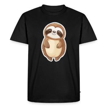 Sloth - Men's Premium Organic T-Shirt - black - Front - Nico (187cm)