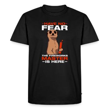 Have no fear: pyrotechnicians, firecrackers, fireworks - Men's Premium Organic T-Shirt - black - Front - Nico (187cm)
