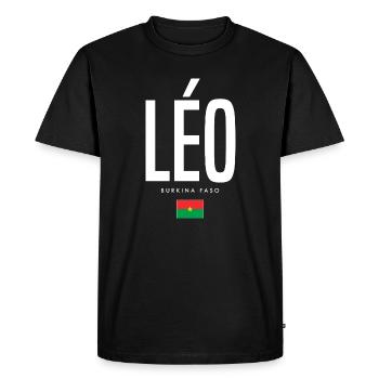 Léo Burkina Faso - T-shirt Premium bio Homme - noir - Devant - Nico (187cm)