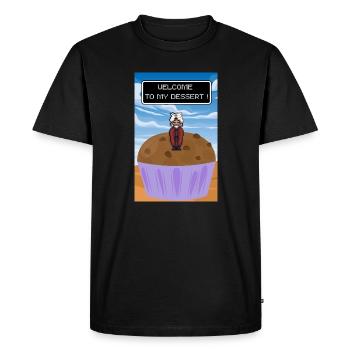 Bienvenue au dessert - T-shirt Premium bio Homme - noir - Devant - Nico (187cm)
