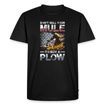 Ne vendez pas votre mulet pour une charrue - T-shirt Premium bio Homme - noir - Devant - Nico (187cm)