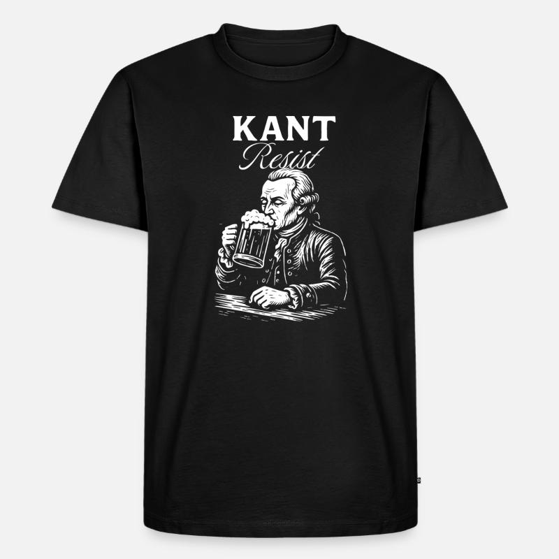 Kant Resist Bier Ikone - Männer Premium Bio T-Shirt - Schwarz