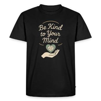 Sensibilisation à la santé mentale, - T-shirt Premium bio Homme - noir - Devant - Nico (187cm)