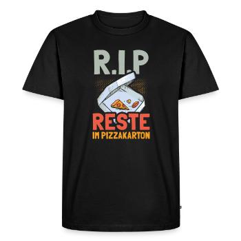 RIP - Leftovers in the pizza box - Men's Premium Organic T-Shirt - black - Front - Nico (187cm)