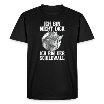Medieval Shield Wall Medieval Market Viking - Men's Premium Organic T-Shirt - black - Front - Nico (187cm)