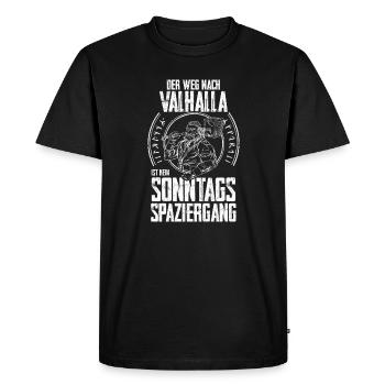 Medieval Shield Wall Medieval Market Viking - Men's Premium Organic T-Shirt - black - Front - Nico (187cm)
