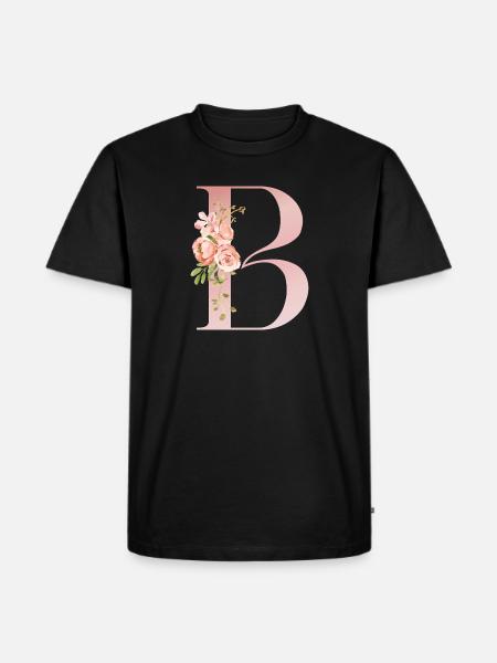 B Florale Pastel - T-shirt Premium bio Homme - noir