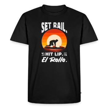 Surfing Surfboarder Bodyboarder - Men's Premium Organic T-Shirt - black - Front - Nico (187cm)