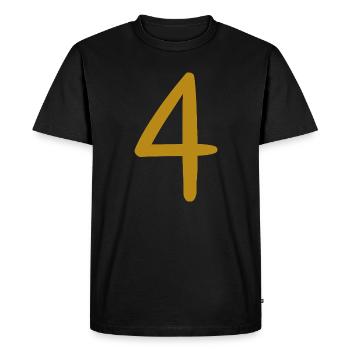 4 - Men's Premium Organic T-Shirt - black - Front - Nico (187cm)
