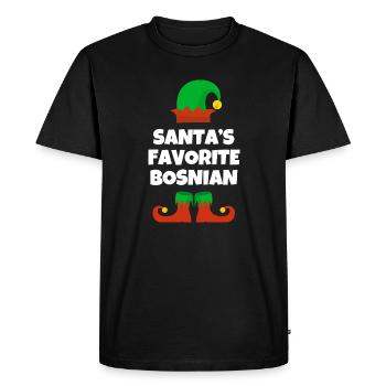 Le favori bosniaque du Père Noël - T-shirt Premium bio Homme - noir - Devant - Nico (187cm)