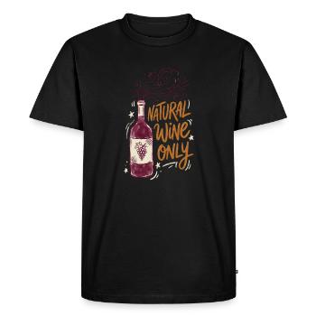Vin naturel uniquement - T-shirt Premium bio Homme - noir - Devant - Nico (187cm)